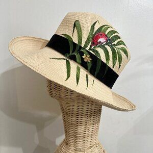 Qilin hand painted Panama hat